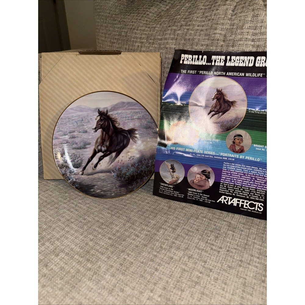 MUSTANG Plate‎ Perillo's North American Wildlife Series Artaffects Wild Horse